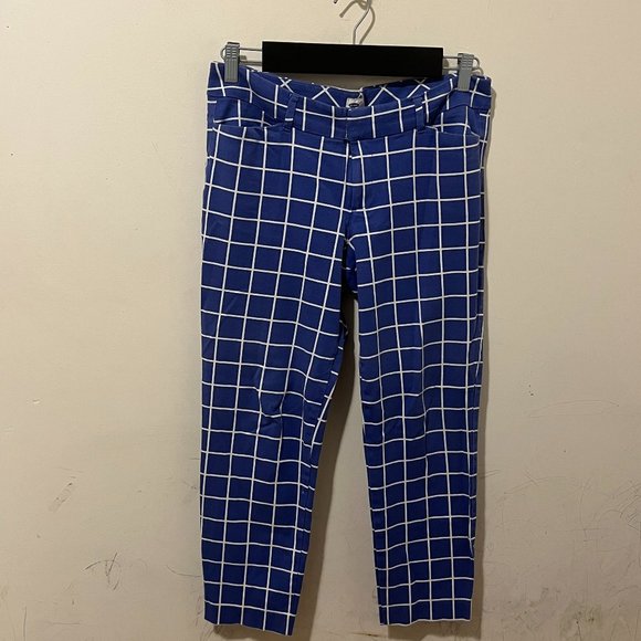 OLD NAVY | Women's Pixie Grid Jeans Blue White Size 10 - Picture 1 of 6